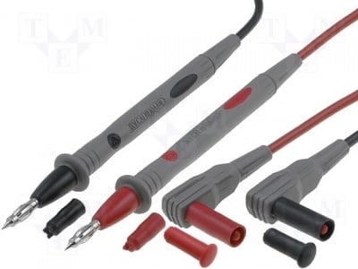 Сонди за мултиметър AX-TLP-001 Измервателен проводник; PVC; 1,2m; 10A; черен и червен